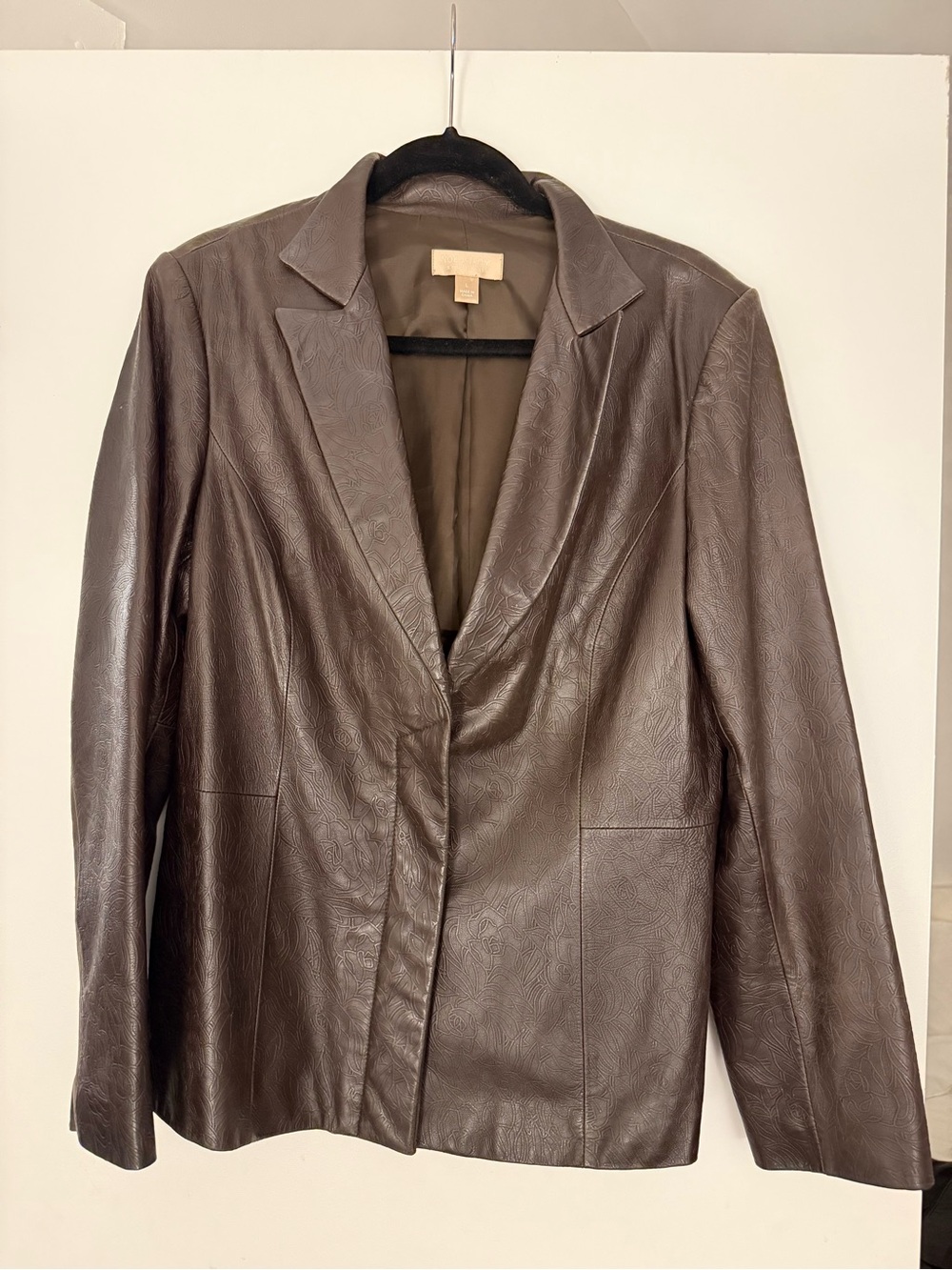 Nordstrom Brown Leather Blazer Jacket